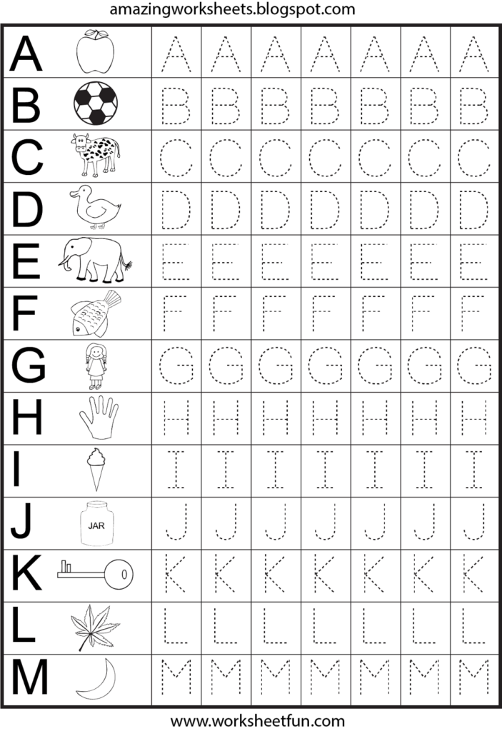 Alphabet Tracing Kindergarten Worksheets Printable Preschool Worksheets Abc Worksheets