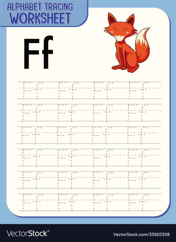 A To F Tracing Worksheet