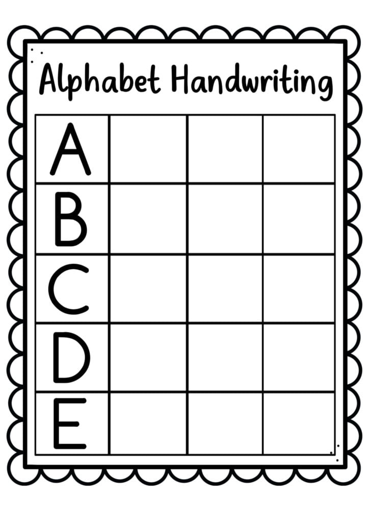 Alphabet Writing Printables Handwriting Worksheets ABC Etsy Writing Printables Alphabet Writing Handwriting Worksheets