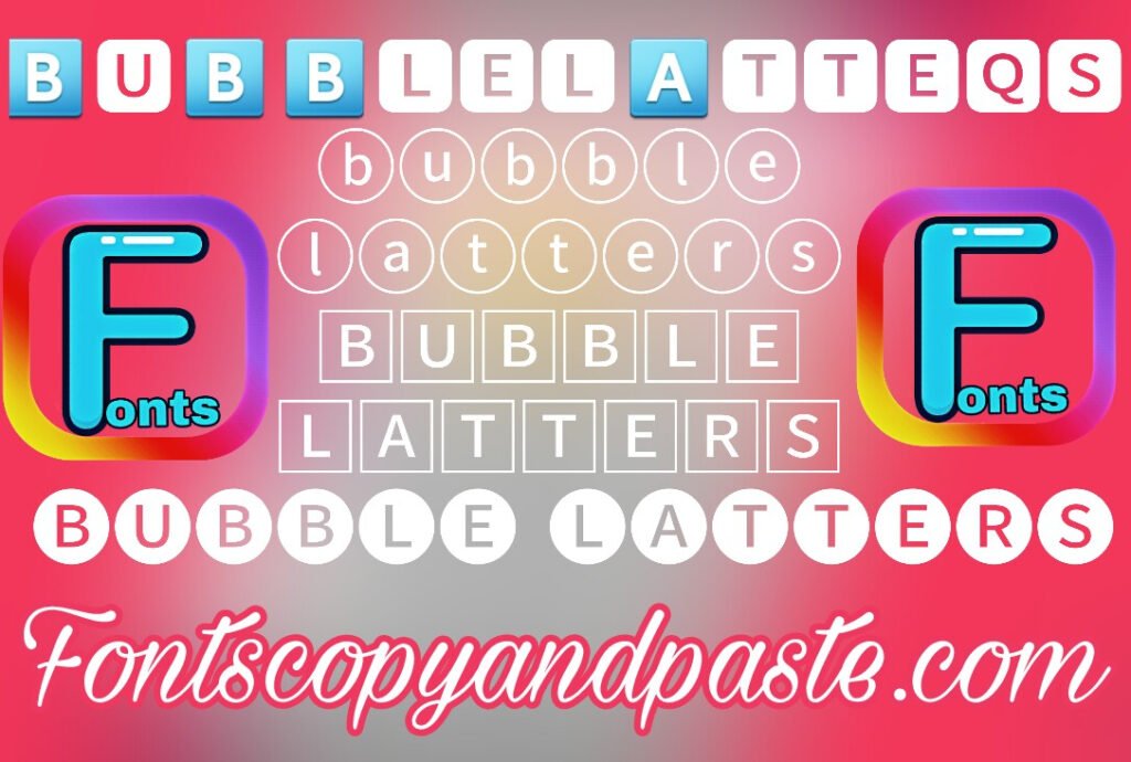 Bubble Letters Fonts Generator 
