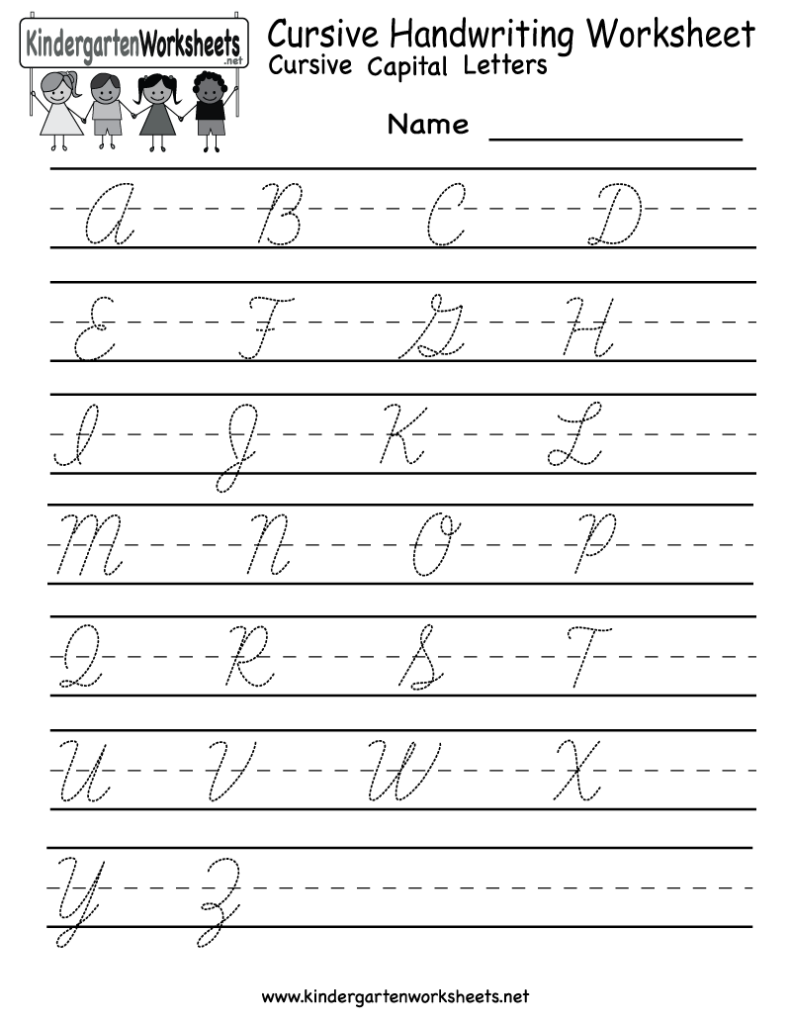 Cursive Handwriting Worksheet Free Kindergarten English Worksheet Cursive Handwriting Worksheets Cursive Handwriting Practice Cursive Writing Practice Sheets