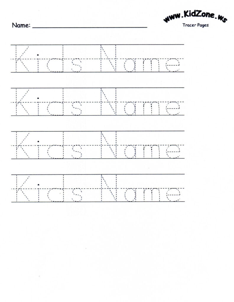 Free Printable Name Handwriting Worksheets