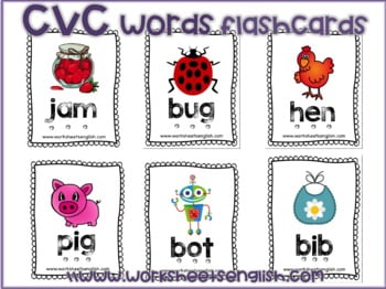 CVC Words Or Three Letter Words Flashcards By EnglishSafari TpT