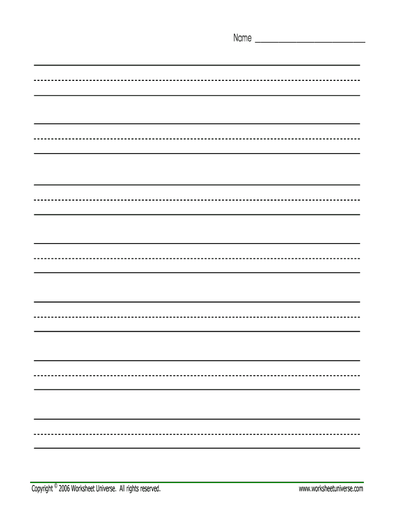 Free Blank Handwriting Worksheets Pdf