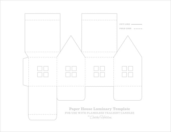 Downloadable Paper House Template Printable