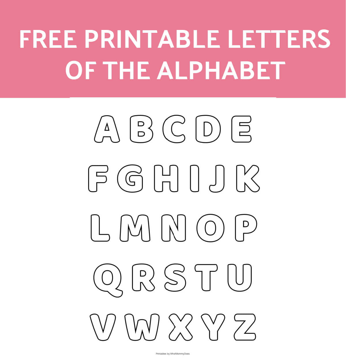 Free Alphabet Printables Letters Worksheets Stencils And Abc Flash