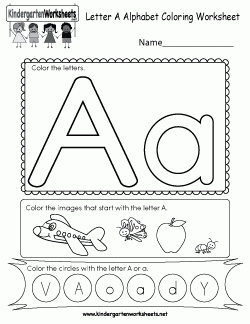 Free Kindergarten Alphabet Worksheets Learning The Basics 