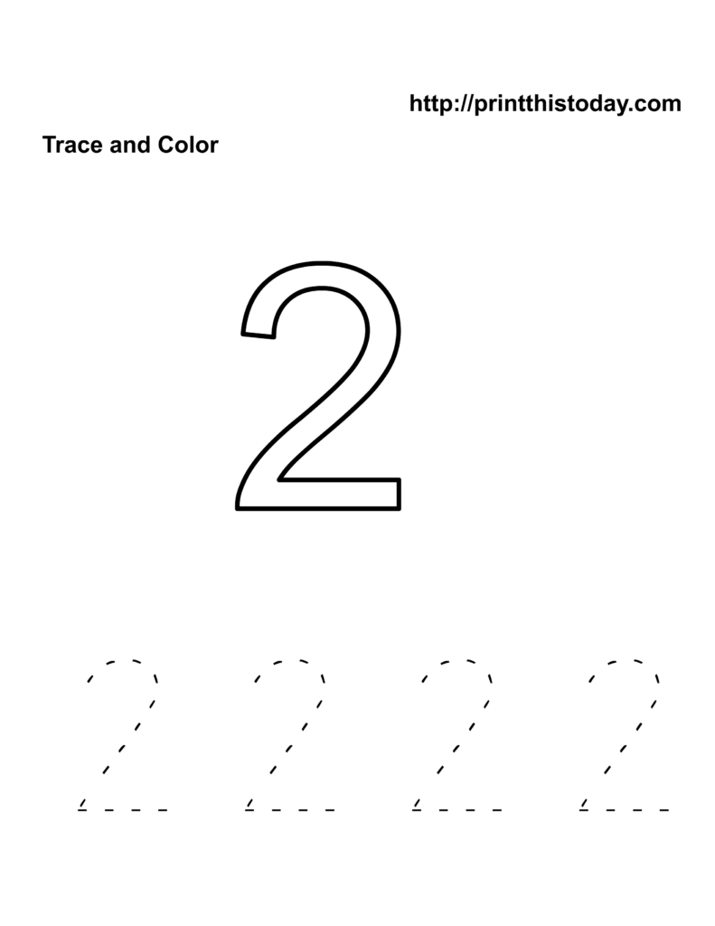 Number 2 Worksheets For Preschoolers