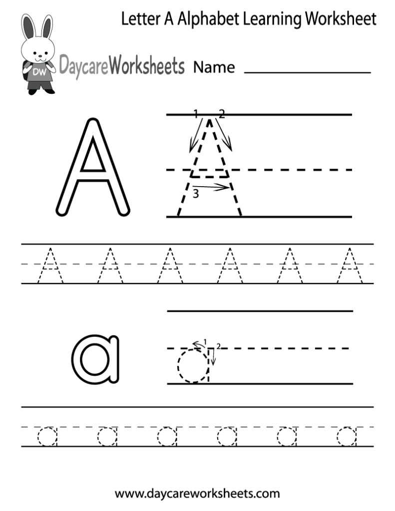 Letter A Practice Sheets For Preschool