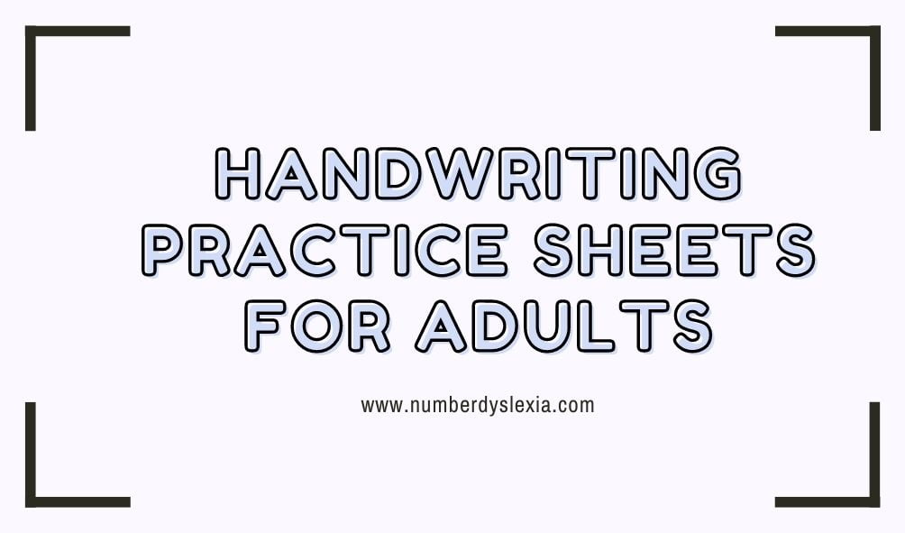 Handwriting Practice For Adults Free