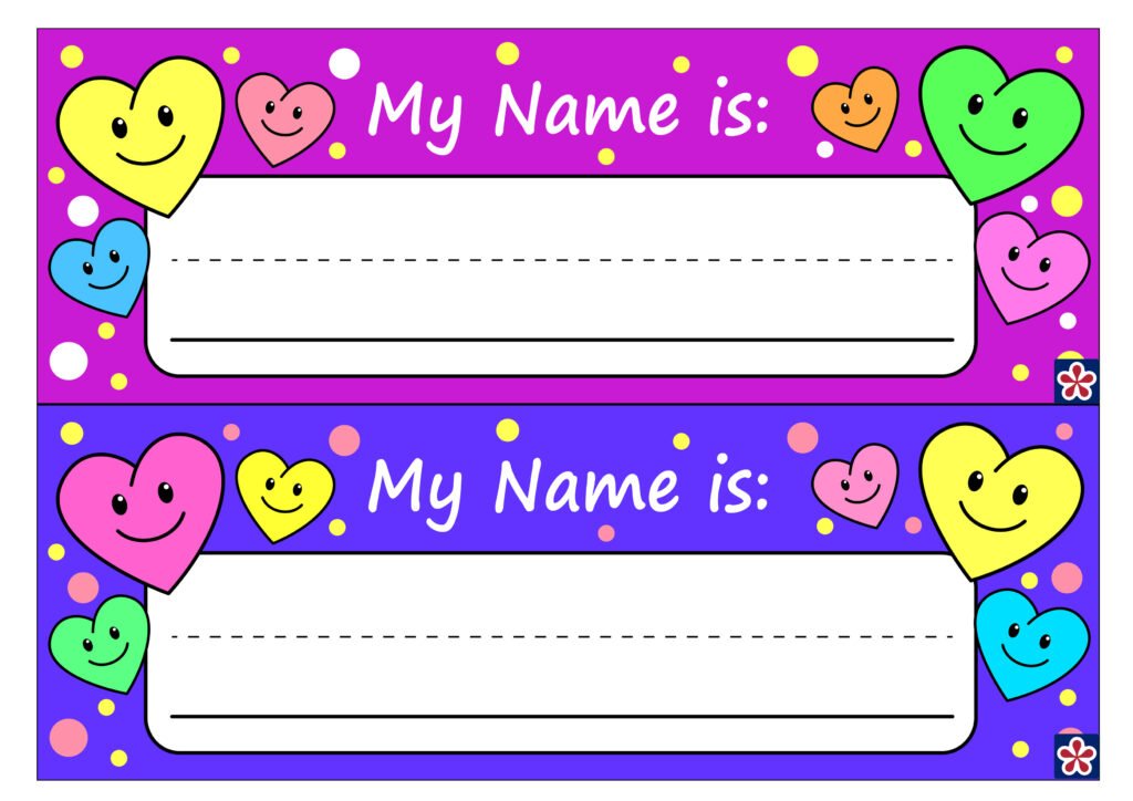 Printable Name Tags For Preschool