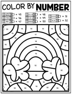 FREE Spring Color By Number Worksheets 8 Pages Leap Of Faith Crafting