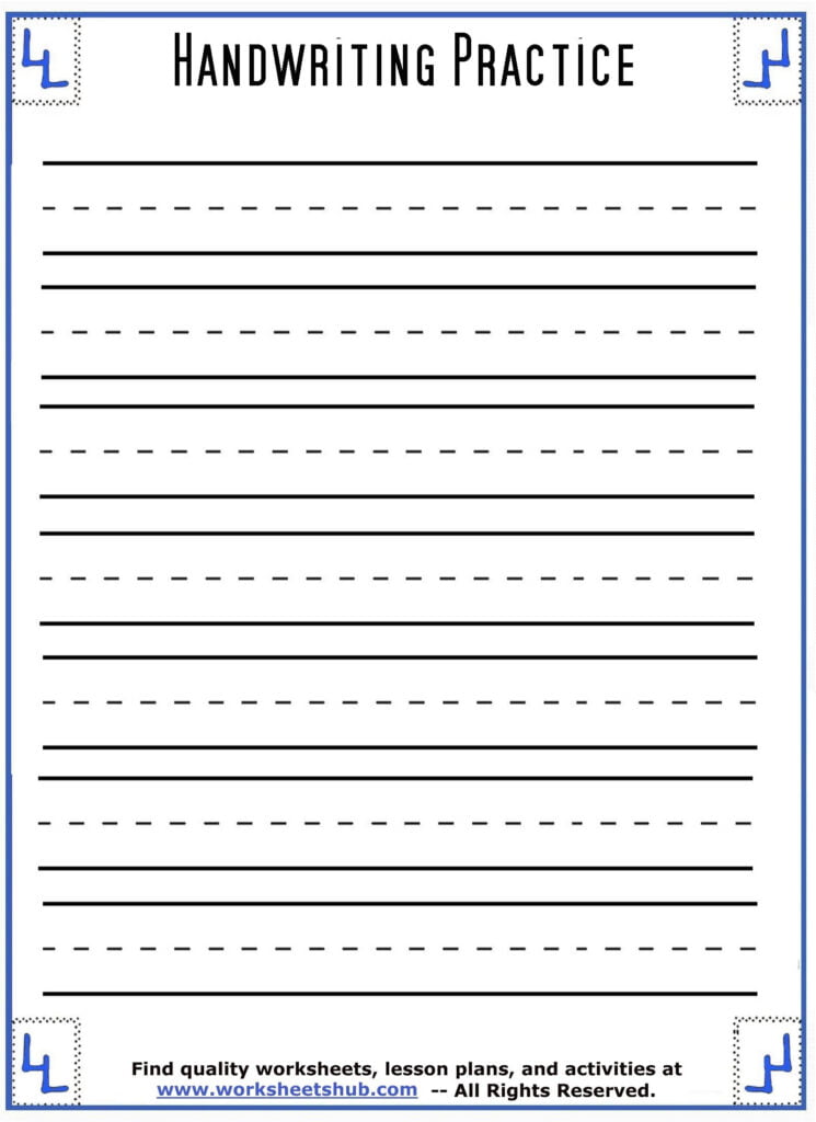3rd Grade Lined Paper To Print