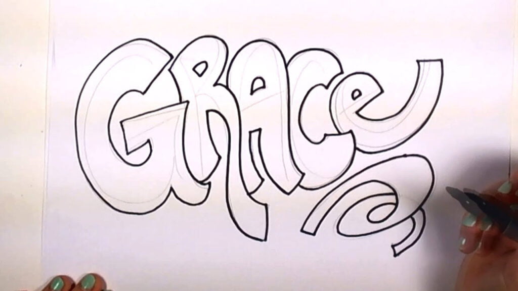 How To Draw Your Name Cool Letters Grace In Graffiti Letters MLT YouTube