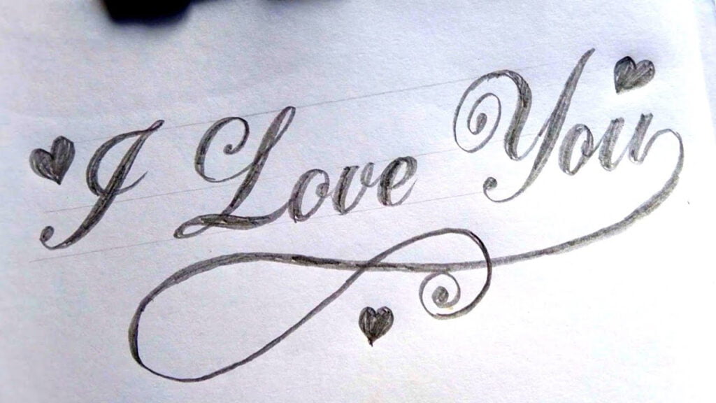 How To Write I Love You In Cursive Writing Calligraphy I Love You Elegent Font Heart Symbols YouTube
