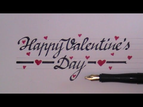 How To Write In Cursive Fancy Letters Happy Valentines Day YouTube