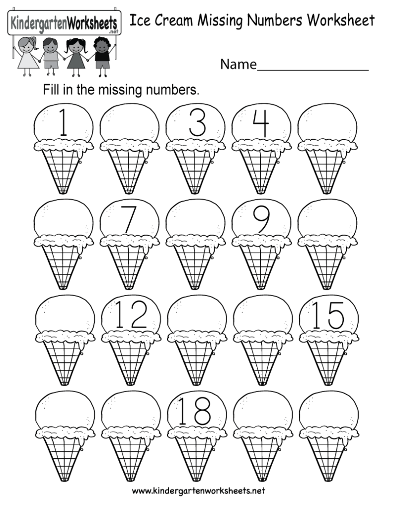 Kids Are Asked To Fill In The Missing Numbers In A Series Of 2 Free Kindergarten Worksheets Kindergarten Summer Worksheets Counting Worksheets For Kindergarten