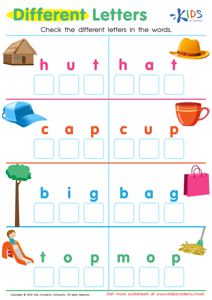 3 Letter Words With Pictures Worksheets