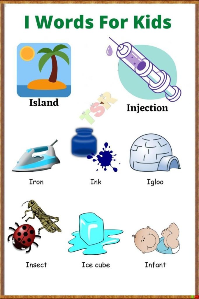 Learn Vocabulary Words That Start With I For Kids Kids Learning Teaching Preschool Vocabulary Words Kindergarten Vocabulary