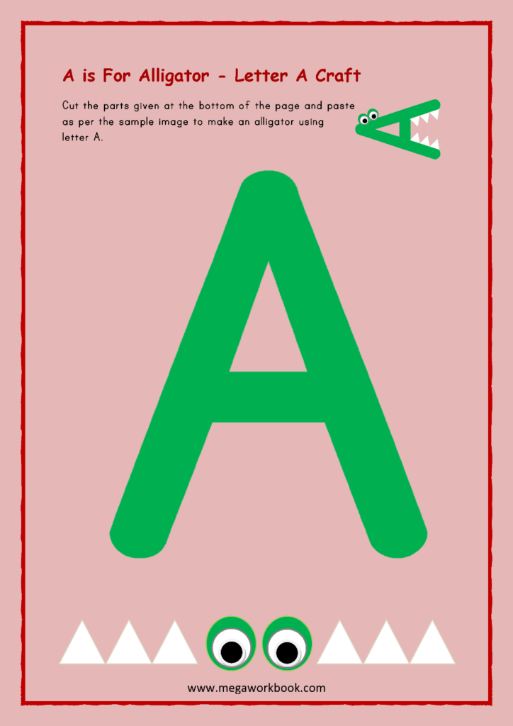 Letter A Activities Letter A Worksheets Letter A Activity Printables For Preschool And Kindergarten MegaWorkbook