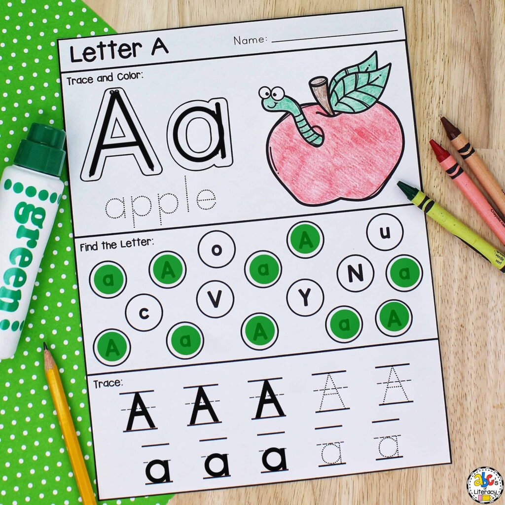 Letter A Printable Preschool Worksheet For Letter Recognition