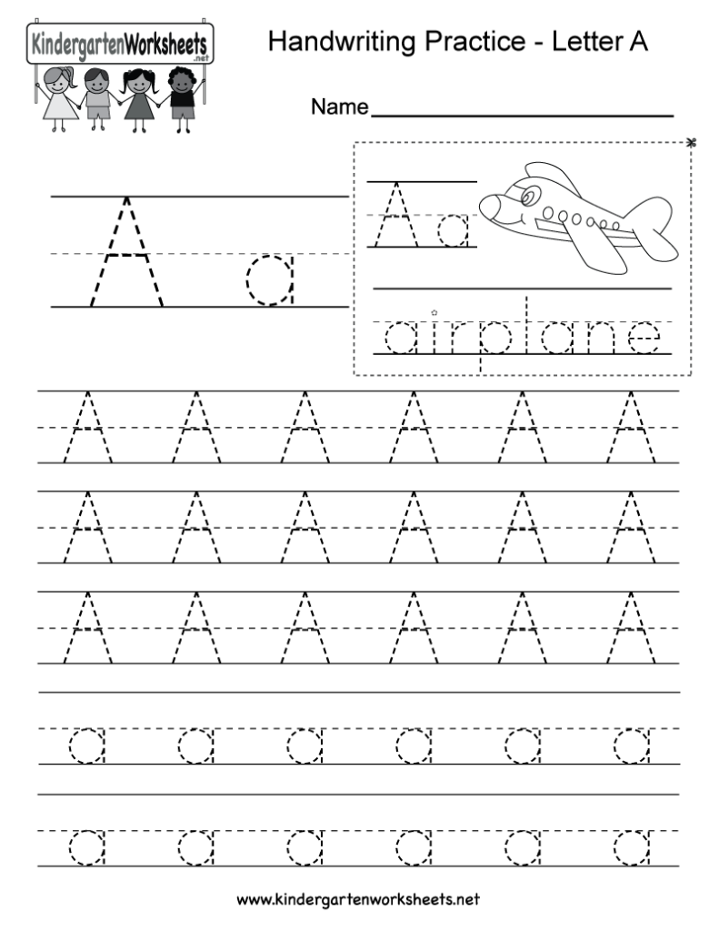 Alphabet Free Printable Handwriting Worksheets For Kindergarten