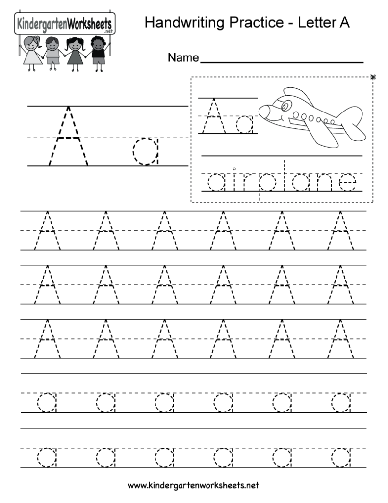 Letter A Practice Sheets For Preschool