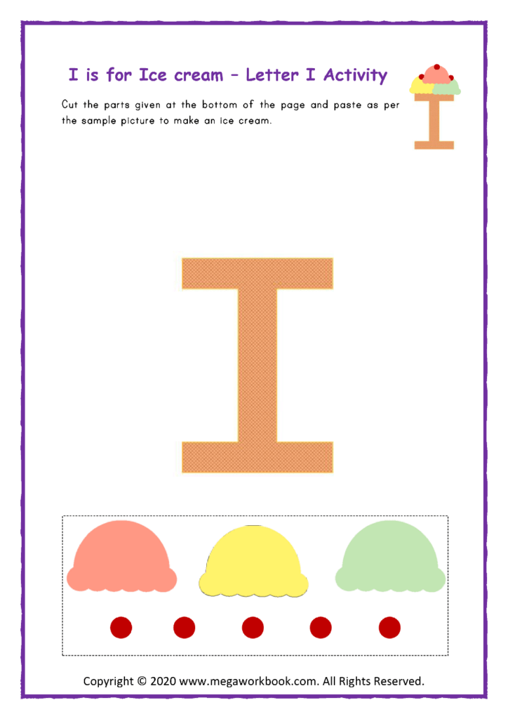 Letter I Worksheets For Preschoolers