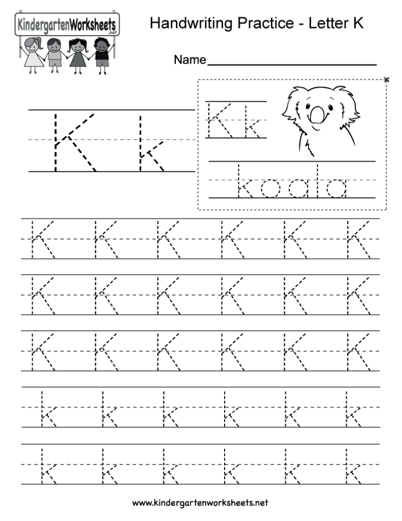 Letter K Worksheets For Kindergarten