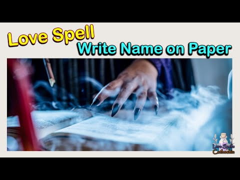 Love Spell Write Name On Paper That Works Effectively