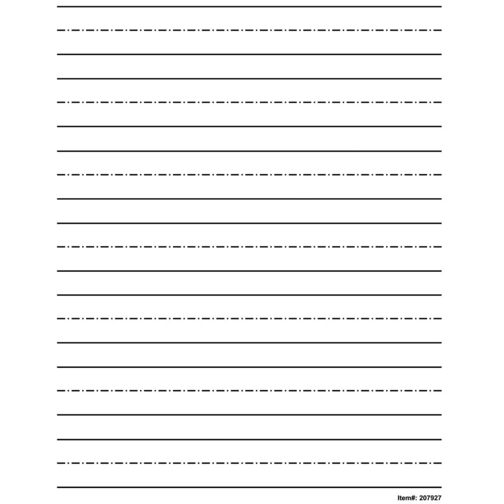 Lined Writing Paper For Kindergarten
