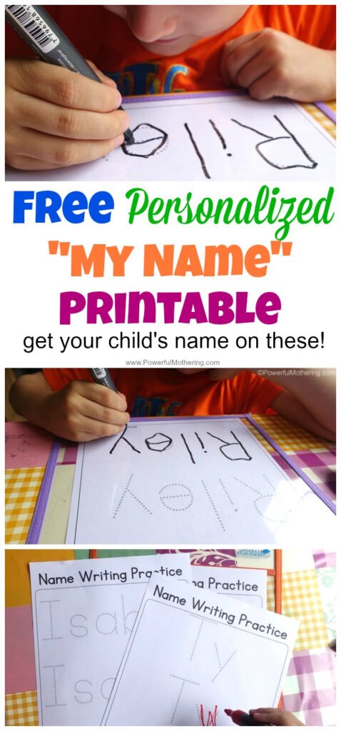 Free Name Writing Activities For Preschoolers