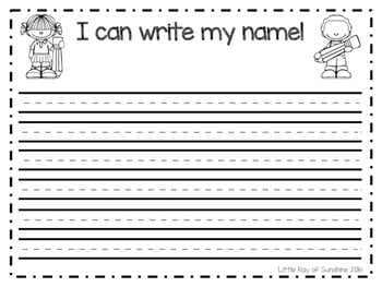 Name Writing I Can Write My Name By Little Ray Of Sunshine TpT