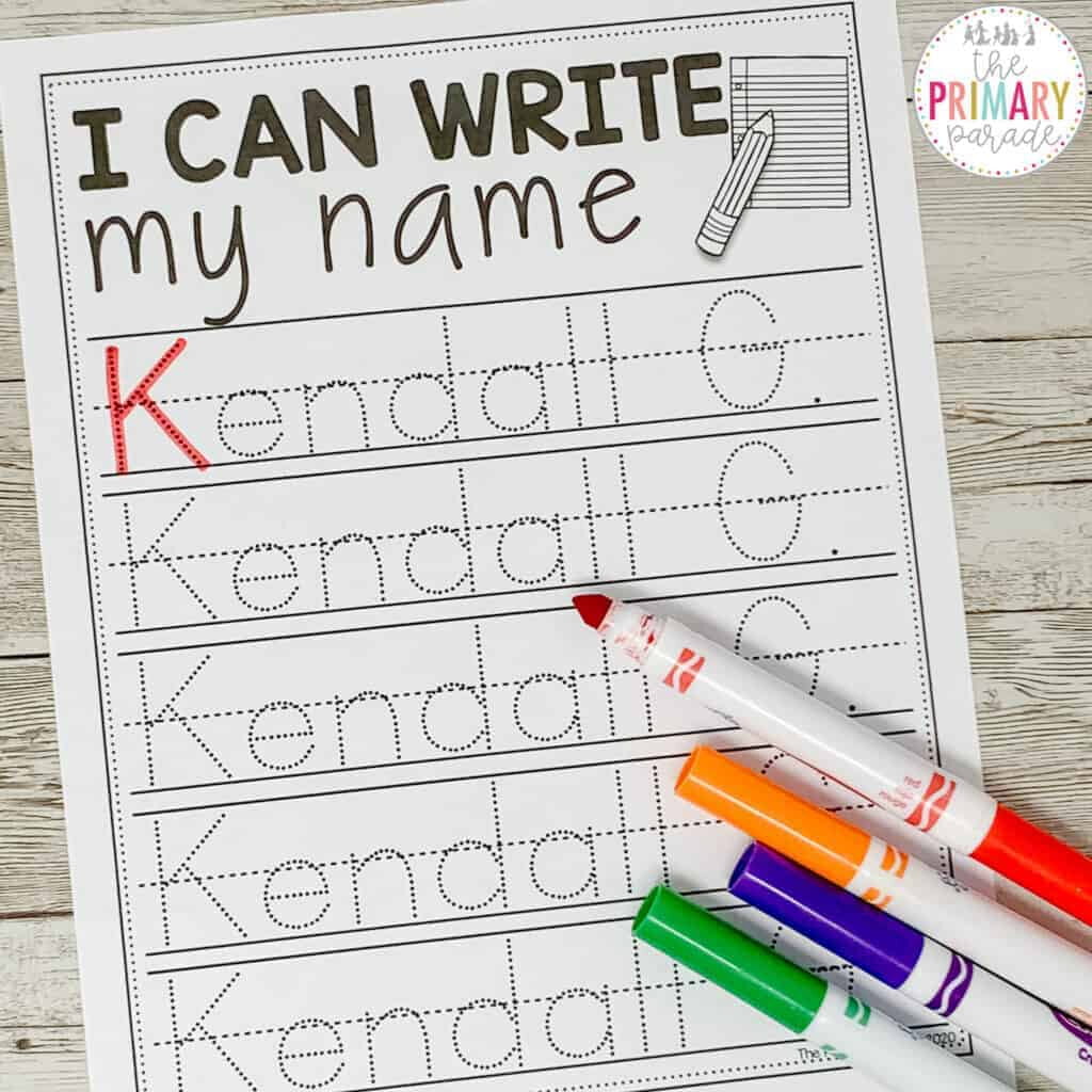 Free Name Writing Activities For Preschoolers