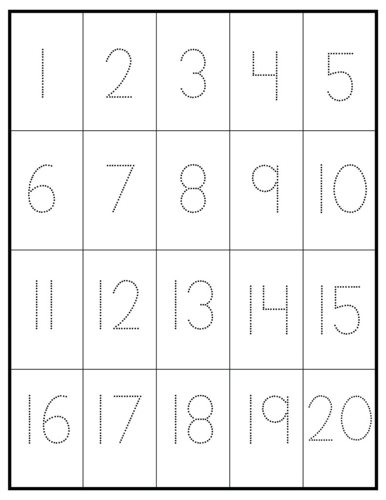 Number Tracing Worksheets For Preschool