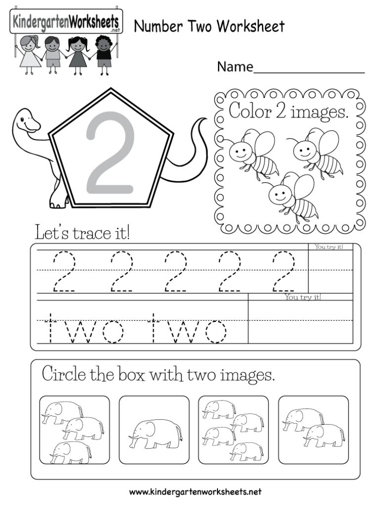 Number Two Worksheet Free Kindergarten Math Worksheet For Kids