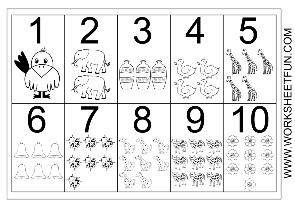 Free Printable Numbers 1 10 For Preschoolers