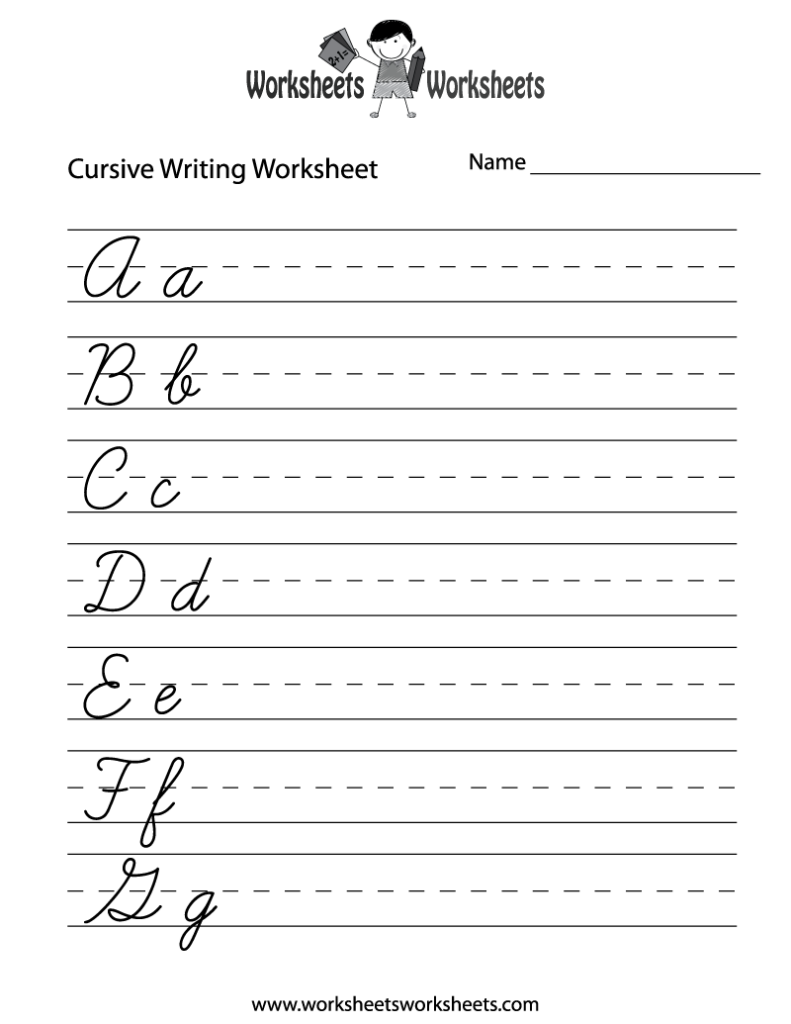 Printable Cursive Writing Worksheets Pdf