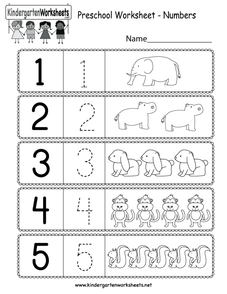 Free Printable Preschool Number Worksheets