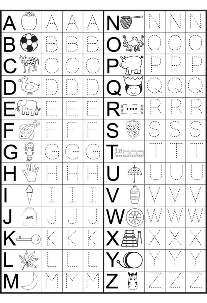Abc Worksheets For Kindergarten Printables