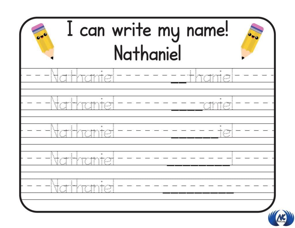 Name Writing Practice With Lines