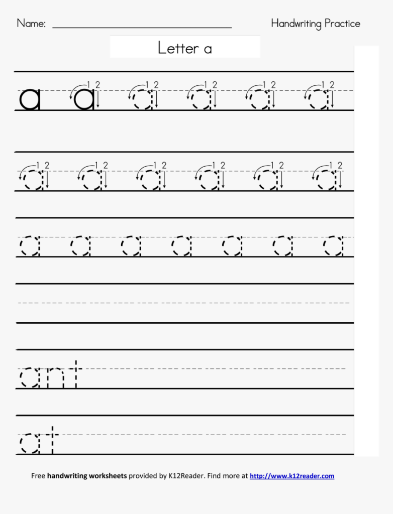 Cursive Writing Practice Sheets For 1st Grade