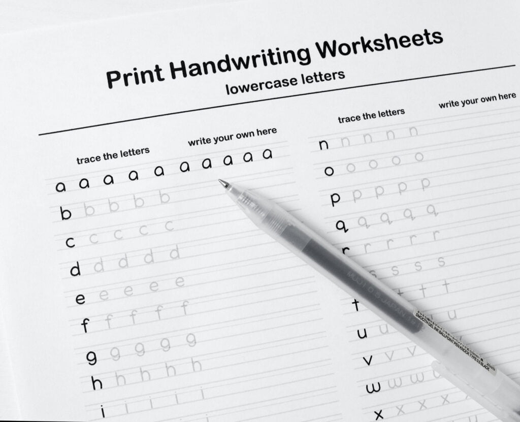 Printable Handwriting Worksheets5 Pages Letters Words And Etsy Singapore