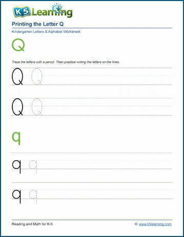 Tracing Letters Worksheets For Preschool