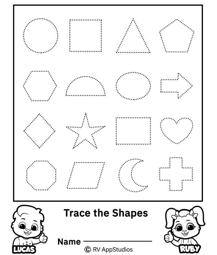 Shape Tracing Worksheets Free Printable Worksheets