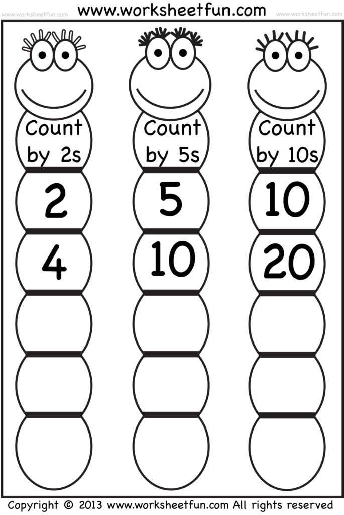 Skip Counting By 5 Worksheets Pdf