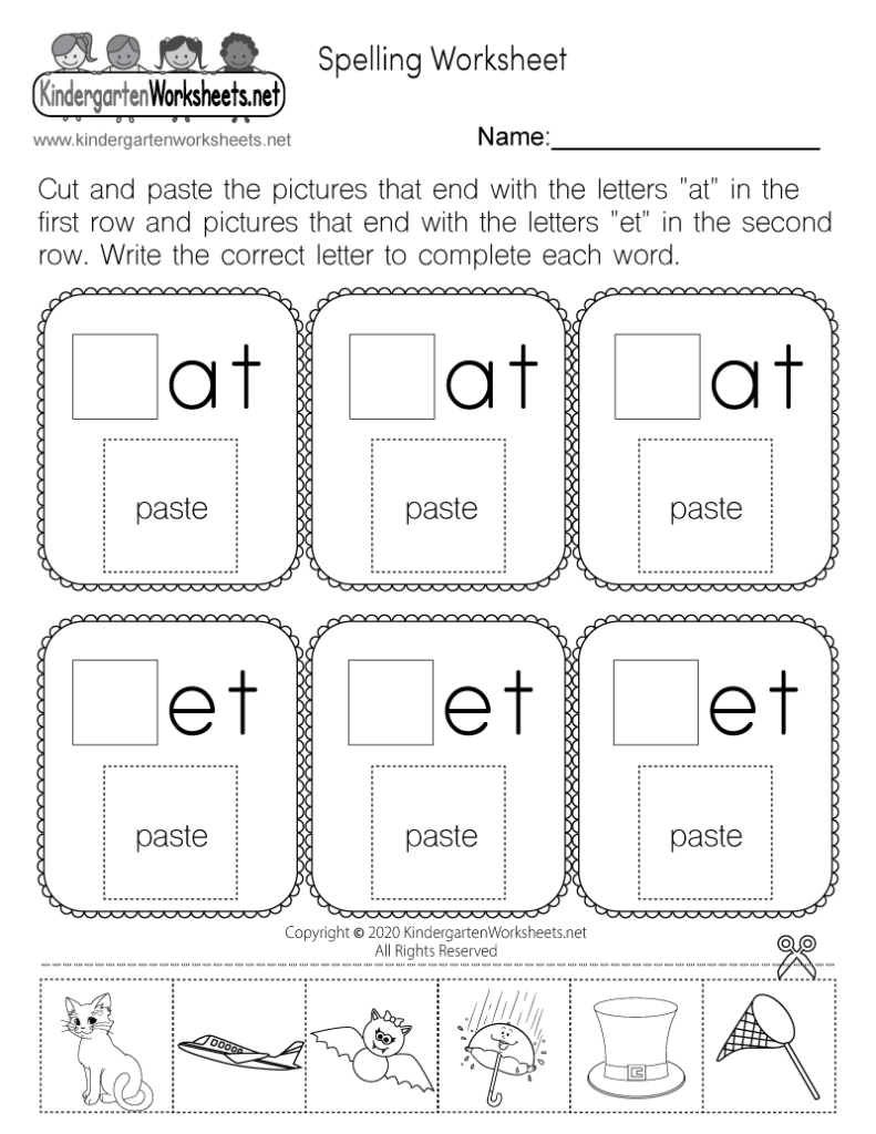 Spelling Three Letter Words Worksheet With Pictures