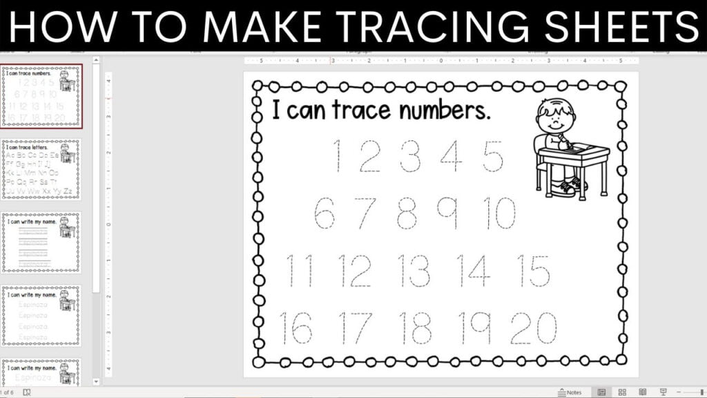 Make Your Own Tracing Worksheets