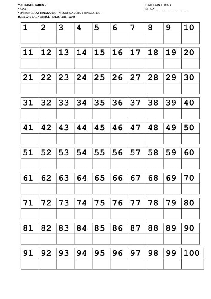 Trace Numbers 1 100 Preschool Writing Number Worksheets Writing Numbers