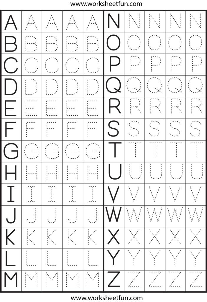 Tracing Uppercase Letters Capital Letters 3 Worksheets Letter Tracing Worksheets Alphabet Writing Worksheets Printable Alphabet Letters